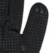 A pair of black Cordova warehouse gloves with black nitrile dots.