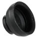 A black round seal ring with a hole in it.