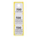 A close-up of a yellow and white Choice Paper Coat Room Check Ticket.