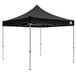 A black Caravan Canopy tent with two poles.