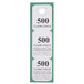 A white and green Choice paper coat room check ticket with the words "claim check" on it.
