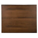A brown rectangular Lancaster Table & Seating wood table top with a live edge.