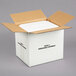 A white Nordic insulated shipping box with black text.