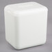 A white foam cube with a lid.