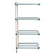 A white MetroMax 4 add on unit with four shelves.