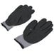 A pair of Cordova Conquest Max black gloves with grey nitrile dots.