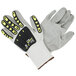 A pair of Cordova OGRE-CR gloves with gray and black rubber inserts.