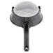 A black Matfer Bourgeat fine mesh sieve with a handle.