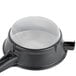 A black Matfer Bourgeat Exoglass sieve with a fine mesh lid.
