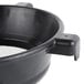 A black Matfer Bourgeat plastic strainer with a mesh inside.