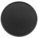 A black round Matfer Bourgeat carbon steel pizza pan.