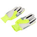 A pair of Cordova Colossus Hi-Vis Lime gloves with yellow trim on a white background.