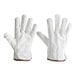 A pair of Cordova white leather driver's gloves.