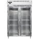 A Continental 52" reach-in refrigerator with two glass doors.