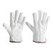 A pair of Cordova white leather gloves.