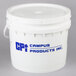 A white bucket with the words "Campus Products Inc" in blue.