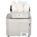 A Campus Products GP8 Stemshine electric glass polisher with eight white mop brushes.
