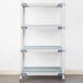 A white MetroMax i polymer shelving unit with metal shelves.