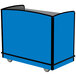 A Lakeside stainless steel full-service hydration cart with blue laminate and black trim.