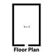 A black rectangular sign with white text that says "8' x 12' x 7' 7" Norlake Outdoor Walk-In Cooler"