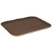 a brown tray with a handle