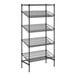 A black wire Regency stationary merchandising rack with angled shelves.