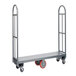 Winholt 300-60D / PU U-Boat 16 inch x 63 inch Heavy Duty Utility Cart with Diamond Steel Deck and Polyurethane Wheels - 2000 lb. Capacity