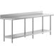 A Regency stainless steel work table with undershelf.