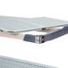 A MetroMax i 4-shelf polymer shelving unit with a blue handle.