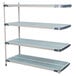 A MetroMax i 4-shelf polymer add-on shelving kit with 3 shelves.