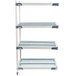 A MetroMax i 4-tiered metal shelf with 4 shelves.