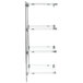 A chrome Metro Super Erecta wire shelving unit with four shelves.