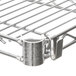 A close up of a Metro Super Erecta wire rack shelf.