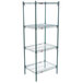 A Metroseal 3 wire shelving unit with 4 shelves.