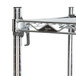 A Metro Super Erecta chrome wire shelf with metal legs.