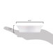 A hand holding a white rectangular Fineline Tiny Treasures plastic tray.