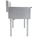 An Advance Tabco stainless steel sink with legs.