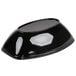 A black plastic Fineline oval bowl.