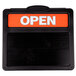 A white and black Headline Sign with "Open" and "Closed" text and plastic push characters.