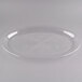 A clear plastic oval Fineline Cater Tray.