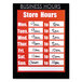 Nudell 37085BH 8 1/2 inch x 11 inch Clear Plastic All-Purpose Sign Holder with Business Hours Header