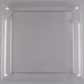 A clear square plastic container with a clear lid.