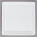 A white Fineline square plastic catering tray.