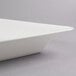 A white Fineline plastic square catering tray.