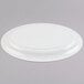 A white Fineline plastic oval catering tray.