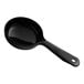 A black plastic Carlisle Measure Misers portion spoon with a short handle.