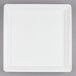 A white Fineline square plastic catering tray.