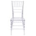 A Flash Furniture clear plastic chiavari chair.