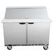 Beverage-Air SPE48HC-18M Elite Series 48 inch 2 Door Mega Top Refrigerated Sandwich Prep Table