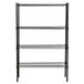 360 Office Furniture 14 inch x 36 inch Black Wire Shelving Unit with 54 inch Posts